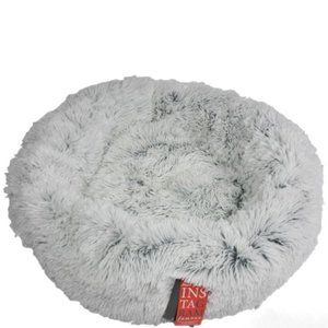 Best Friends by Sheri the Original Calming Fur Donut Bed for Small Pets - Gray